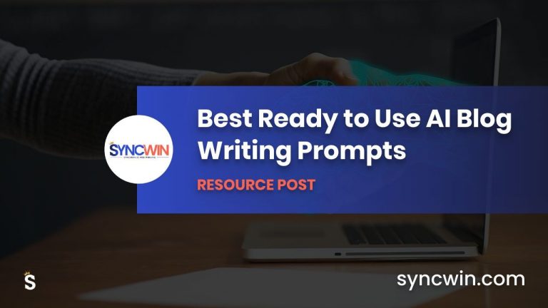 AI Blog Writing Prompts - Featured Image - SyncWin