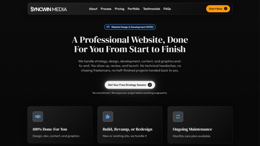 Website Design & Development - Featured Screenshot - WPnomy