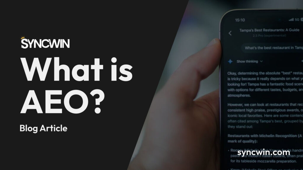 What is Answer Engine Optimization (AEO) - Featured Image - SyncWin